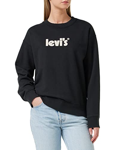 Levi's Damen Graphic Standard Crewneck Pullover Sweatshirt, Poster Logo Caviar, XXS von Levi's