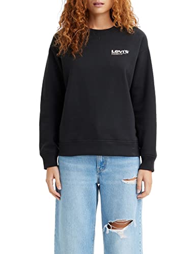 Levi's Damen Graphic Standard Crewneck Pullover Sweatshirt, Batwing Iridescent Caviar, M von Levi's