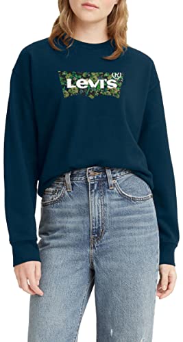 Levi's Damen Graphic Standard Crewneck Pullover Sweatshirt, Floral Logo Gibraltar Sea, XS von Levi's