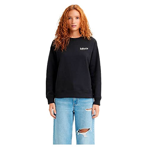 Levi's Damen Graphic Standard Crewneck Pullover Sweatshirt, Batwing Iridescent Caviar, S von Levi's