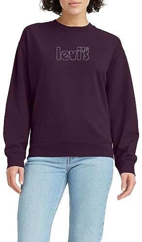 Levi's Damen Graphic Standard Crewneck Pullover Sweatshirt, Poster Logo Star Forest Plum, M von Levi's