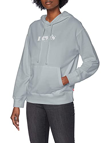 Levi's Damen Graphic Standard Hooded Sweatshirt Hoodie, New Logo II Pearl Gray, L von Levi's