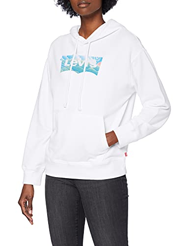 Levi's Damen Graphic Standard Hooded Sweatshirt Hoodie, Batwing Fill Clouds White +, XS von Levi's