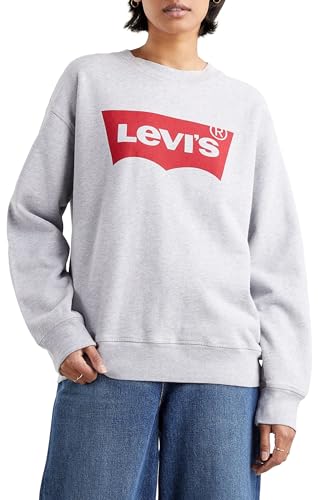 Levi's Damen Graphic Standard Crewneck Pullover Sweatshirt, Grey Heather, L von Levi's