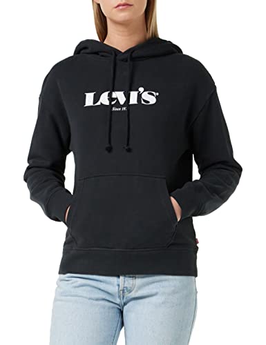 Levi's Damen Graphic Standard Hooded Sweatshirt Hoodie, New Logo II Caviar, S von Levi's