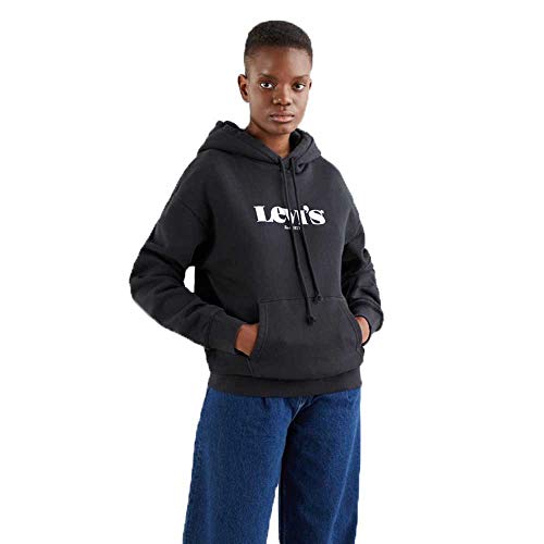 Levi's Damen Graphic Standard Hooded Sweatshirt Hoodie, New Logo II Caviar, XXS von Levi's