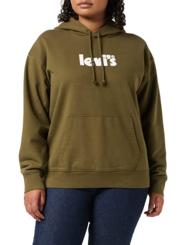 Levi's Damen Graphic Standard Hooded Sweatshirt Hoodie, Poster Logo Dark Olive, S von Levi's