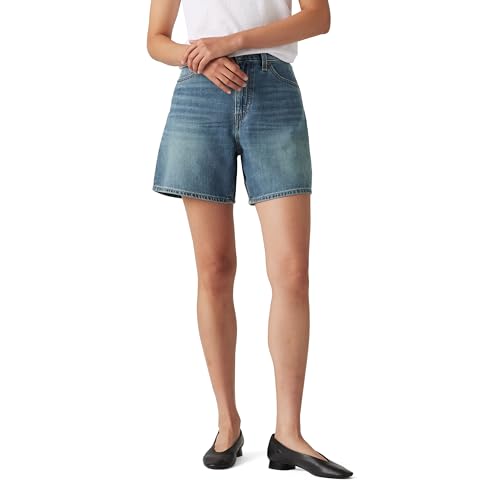 Levi's Damen High Rise Baggy Shorts aus Leinen Denim Stop Flaxing Short Blue 24 Levi's Damen High Rise Baggy Shorts aus Leinen Denim Stop Flaxing Short Blue 24 von Levi's