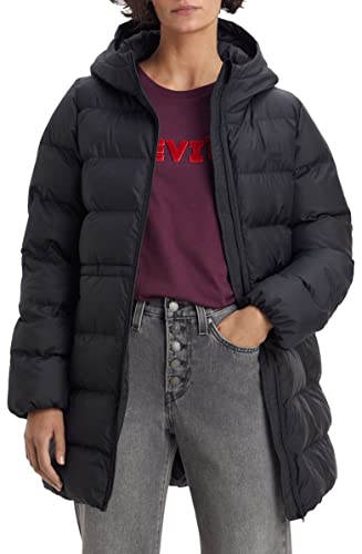 Levi's Damen Hooded Midi Jacke, Caviar, L von Levi's