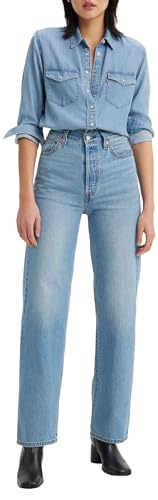 Levi's Damen Ribcage Straight Ankle Jeans,Light Indigo Worn In,27W / 29L von Levi's