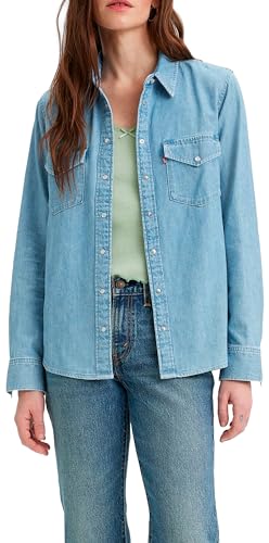 Levi's Damen Iconic Western Hemd,Old 517 Blue,M von Levi's