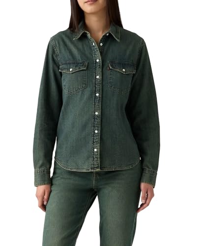 Levi's Damen Iconic Western Hemd mit Button-Down-Kragen, Verdant Ventures Top, XX-Large von Levi's