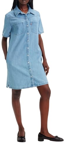 Levi's Damen Louisa SS Denim Dress Lässiges Kleid, Twisted Words 2, XS von Levi's