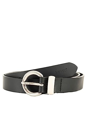 Levi's Damen Larkspur-Wordmark Logo Belt, Regular Black, 70 von Levi's