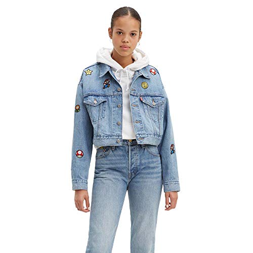 Levi's Damen Levi’s x Super Mario Crop Dad Trucker Jacke von Levi's