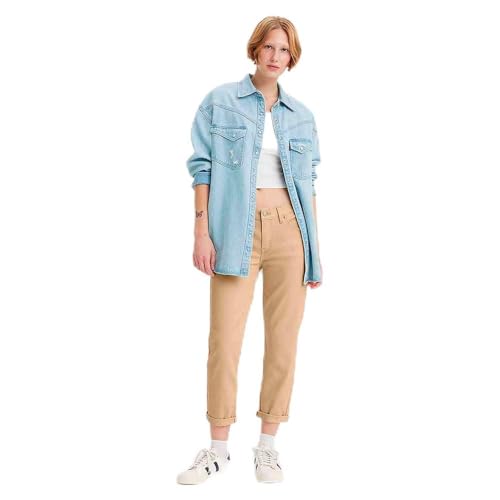 Levi's Damen Mid Rise Boyfriend 315 Shaping Boot MED Indigo-Worn IN, Unbasic Khaki Twill, 32W / 34L von Levi's