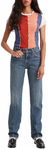 Levi's Damen Middy Straight with Pintuck Jeans, No Filter, 25W / 31L von Levi's