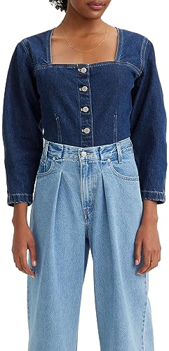 Levi's Damen Milo Denim Blouse Top, Do It 2, Blau, XS Levi's Damen Milo Denim Blouse Top, Do It 2, Blau, XS von Levi's