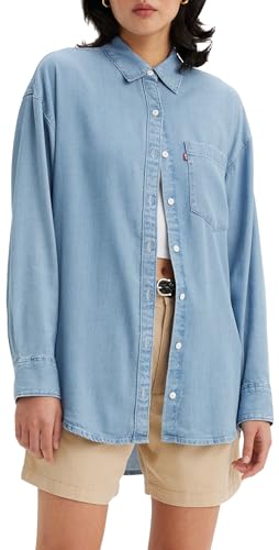 Levi's Damen Nola Oversized Shirt Hemd,Hip To Be Square,S von Levi's