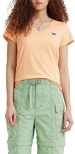 Levi's Damen Perfect V-Neck T-Shirt,Almond Cream,XXS von Levi's