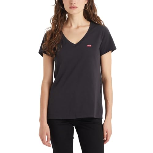 Levi's Damen Perfect V-Neck T-Shirt,Caviar,M von Levi's