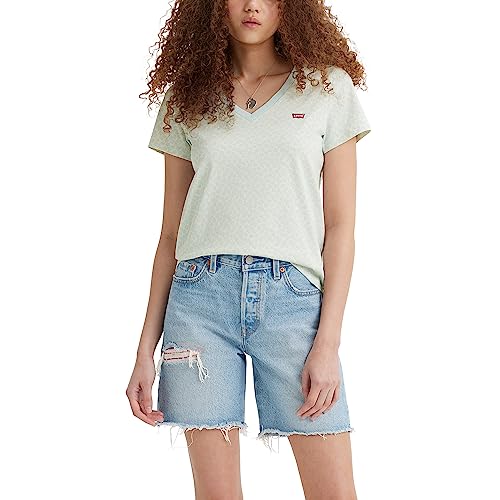 Levi's Damen Perfect V-Neck T-Shirt,Aria Floral Omphalodes,XS von Levi's