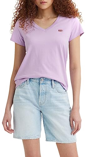 Levi's Damen Perfect V-Neck T-Shirt,Purple Rose,XS von Levi's