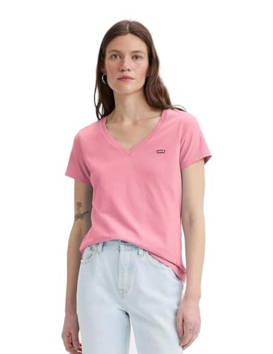 Levi's Damen Perfect V-Neck T-Shirt,Tameless Rose,XXS von Levi's