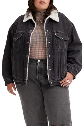 Levi's Damen Plus Size 90s Sherpa Trucker Jacke, Are You Afraid Of The Dark, 1XL von Levi's