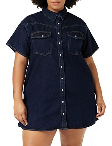 Levi's Damen Plus Size Elowen Western Dress Indigo Rinse (Schwarz) 4 X von Levi's