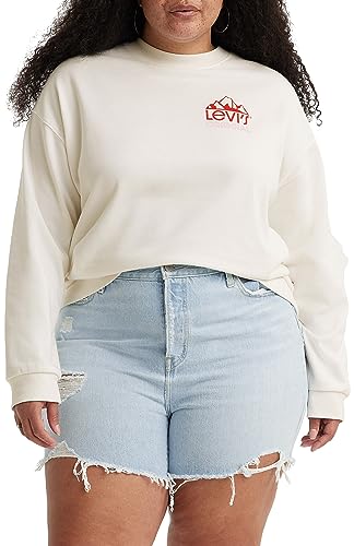 Levi's Damen Plus Size Graphic Salinas Crew Sweatshirt, Mountain Top Gardenia, 2XL von Levi's