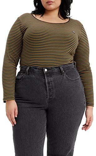 Levi's Damen Plus Size Honey Long-Sleeve Top, Julip Stripe Mole, 1XL von Levi's