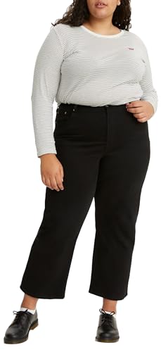 Levi's Damen Plus Size Ribcage Straight Ankle Jeans, Black Sprout, 20 M von Levi's