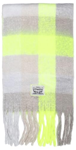 Levi's Damen Pop of Plaid Scarf, Yellow Fluo, UN Levi's Damen Pop of Plaid Scarf, Yellow Fluo, UN von Levi's