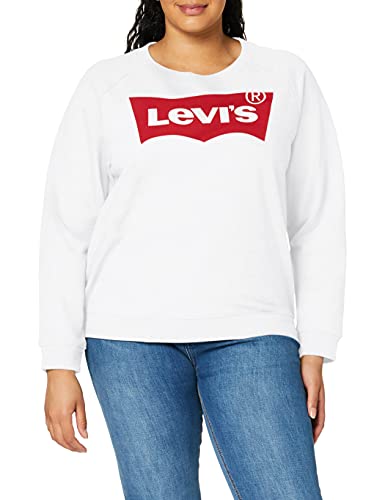 Levi's Damen Relaxed Graphic Crew Sweatshirt, Better Batwing Sweatshirt White, M von Levi's