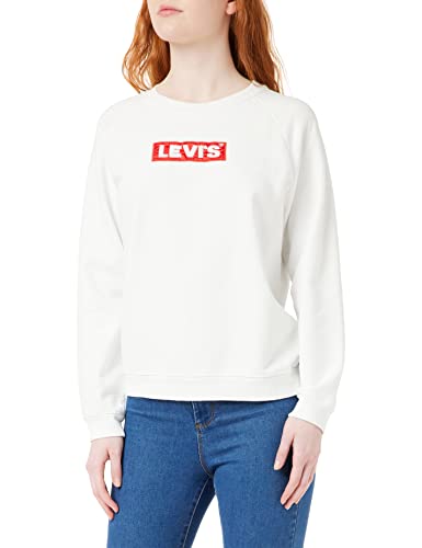 Levi's Damen Relaxed Graphic Crew Sweatshirt Box Tab White+ (Weiß) XXS von Levi's