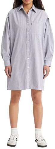 Levi's Damen Rhea Shirt Kleid, Seraphina Stripe Crown Blue, M von Levi's
