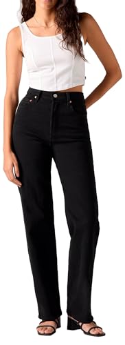 Levi's Damen Ribcage Full Length Jeans, Black Sprout, 29W / 32L von Levi's