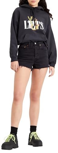 Levi's Damen Ribcage Shorts Denim Shorts Black Lake (Schwarz) 23 von Levi's