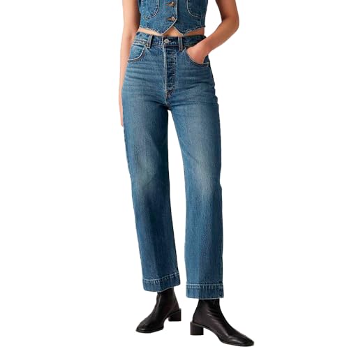 Levi's Damen Ribcage Straight Ankle Tailored Jeans, Valley View Crease, 29W x 29L von Levi's