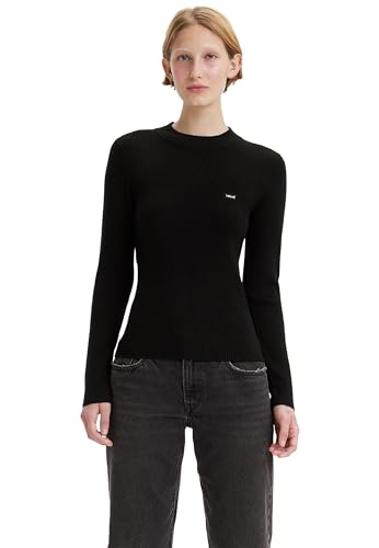 Levi's Damen Rundhals-Rippstrickpullover Caviar Rib Black S von Levi's