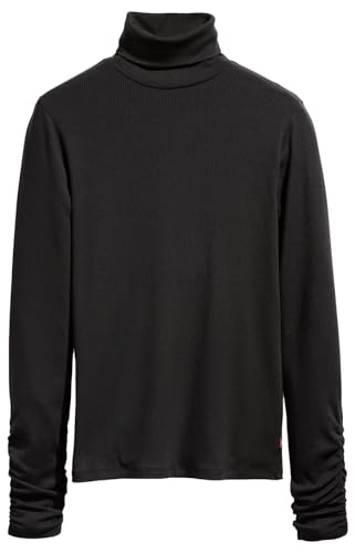 Levi's Damen Rusched Turtleneck Top, Caviar, L von Levi's