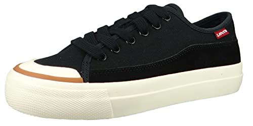 Levi's Damen Square Low S Sneakers, Regular Black, 40 EU von Levi's