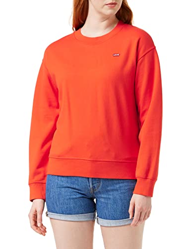 Levi's Damen Standard Crew Sweatshirt,Enamel Orange,XXS von Levi's