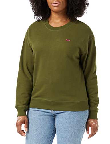 Levi's Damen Standard Crew Sweatshirt,Dark Olive,XXS von Levi's