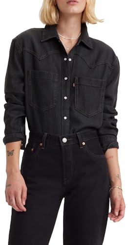Levi's Damen Teodora Western Hemd mit Button-Down-Kragen, Dark Ages 2, XS Levi's Damen Teodora Western Hemd mit Button-Down-Kragen, Dark Ages 2, XS von Levi's