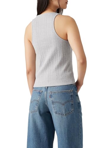 Levi's Damen Vacationer Geripptes Tank Top Starstruck Heather Grey Grey L von Levi's