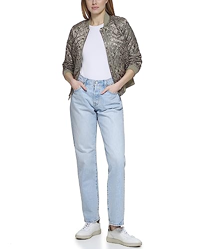 Levi's Damen Gesteppte Bomberjacke, Fronttaschen, Normale Größen Jacke, Grünes verblasstes Bandana, S von Levi's