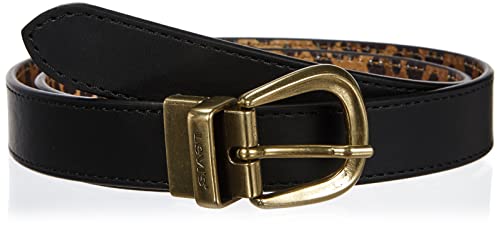Levi's Damen Women's Reversible Belt with Print Gürtel, Regular Black, 70 cm von Levi's