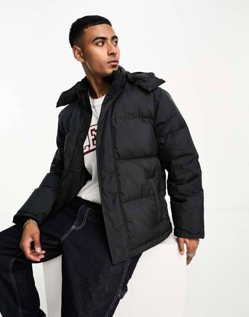 Levi's - Down - Pufferjacke in Schwarz mit Kapuze von Levi's